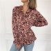 Women Blouses Summer Chiffon Leopard Blouse Long Sleeve Turn Down Collar Lady Office Shirt Loose Tops Plus Size Blusas Chemisier