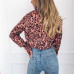 Women Blouses Summer Chiffon Leopard Blouse Long Sleeve Turn Down Collar Lady Office Shirt Loose Tops Plus Size Blusas Chemisier