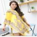 Women Blouses Summer Top Slash Neck Irregular Hollow Out Casual Chiffon Shirt Beachwear Cover up Loose Printing Sun-proof