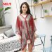 Women Blouses Summer Top Slash Neck Irregular Hollow Out Casual Chiffon Shirt Beachwear Cover up Loose Printing Sun-proof