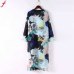 Women Boho Floral Printed Long Blouse Loose Shawl Kimono Cardigan Boho Beach Cover up Shirt Outwear blusa mujer feminino#4