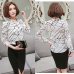 Women Chiffon Blouse Shirt 2019 Female Clothing Long Sleeve Blusas Chiffon Women's Office Blouses Print Striped Dot Lady OL Top