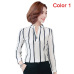 Women Chiffon Blouse Shirt 2019 Female Clothing Long Sleeve Blusas Chiffon Women's Office Blouses Print Striped Dot Lady OL Top