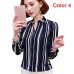 Women Chiffon Blouse Shirt 2019 Female Clothing Long Sleeve Blusas Chiffon Women's Office Blouses Print Striped Dot Lady OL Top