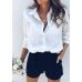 Women Long Sleeve Ruffles White shirt blouse ladies Casual Plain OL Blouse work Shirt chemise Top blusas femininas elegante