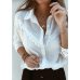 Women Long Sleeve Ruffles White shirt blouse ladies Casual Plain OL Blouse work Shirt chemise Top blusas femininas elegante