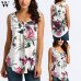 Women Printed Floral Crop Top Short Sleeveless Tank Top Blouse  6.12