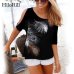 Women Short Sleeve Blouse New Summer 2019 Casual O-Neck Shirt Loose Style Sexy Off Shoulder Fashion Print Blouse Plus Size S-5XL