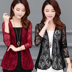 Women Summer Kimono Cardigan Sun Blouse Shirt 2018 Boho Beach Lace Long Chiffon Cover Ups Sunscreen Sunproof Outwear Long Sleeve