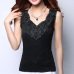 Womens Blouse Shirt Femininas Summer Tops and Blouses Lace Elegant Sleeveless Blusas Crochet Casual Holidays Plus Size Women