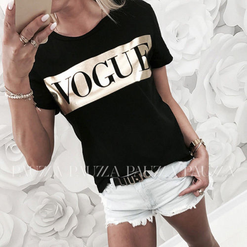 Womens Casual Short Sleeve Tops Summer Vogue Slogan Printed Tee shirt femme fashion harajuku tumblr Blouse blusa feminina