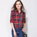 Women's Shirts 2018 Autumn and Winter female shirt plaid shirt women slim long sleeve cotton Blouse top female outerwear