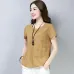 Women's Summer Blouses 2018 New Vintage Linen Cotton Ladies Tops Casual Loose Short Sleeve Shirt Female Plus Size Women Clothing