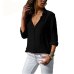 Work Wear White Blouse Tops Plus Size Long Sleeve V-Neck Formal Elegant Ladies Shirts 2019 Spring Summer Chiffon Office Blouse