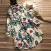 ZANZEA 2019 Plus Size Shirt Women Floral Blouse Female Casual Button Shirts Vintage Linen Blusas Bohemian Tops Chemise Vestidos