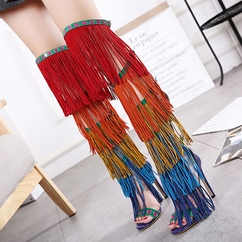  Suede Stiletto Super High Fashion Sandals