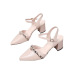 Fashionable new style of women's casual shoes with pointed toes and elegant medium heel sandals #95020