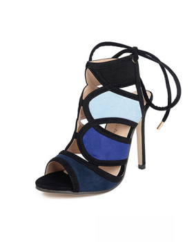 Suede Stiletto Super High Fashion Ankle Strap Sandals