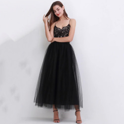 100cm New arrive Women Vestidos Long Tulle Skirts 2018 Floor Length Tutu Skirts adult Wedding Lolita Sashes Bridesmaid Skirts