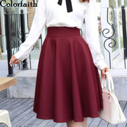 2016 New Fashion Women Cotton Space Knee-Length Big Swing Umbrella Skirt High Waist Vintage Ladies Midi Saia Skater Skirt 7340