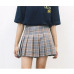 2017 New Spring high waist ball pleated Plaid a-line sailor skirts Harajuku Tutu skirt Large Size Japanese school uniform