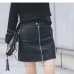 2018 Autumn Winter Women Skirt PU Leather Sexy Mini Skirt With Pockets Zipper A-line Package Hip High Waist Women Clothing