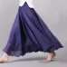 2018 Fashion Design Summer Women Skirt Linen Cotton Vintage Long Skirts Elastic Waist Boho Beige Pink Maxi Skirts Faldas Saia