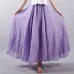 2018 Fashion Design Summer Women Skirt Linen Cotton Vintage Long Skirts Elastic Waist Boho Beige Pink Maxi Skirts Faldas Saia