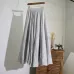 2018 Fashion Design Summer Women Skirt Linen Cotton Vintage Long Skirts Elastic Waist Boho Beige Pink Maxi Skirts Faldas Saia