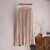2018 Fashion Design Summer Women Skirt Linen Cotton Vintage Long Skirts Elastic Waist Boho Beige Pink Maxi Skirts Faldas Saia