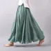 2018 Fashion Design Summer Women Skirt Linen Cotton Vintage Long Skirts Elastic Waist Boho Beige Pink Maxi Skirts Faldas Saia