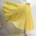 2018 Fashion Design Summer Women Skirt Linen Cotton Vintage Long Skirts Elastic Waist Boho Beige Pink Maxi Skirts Faldas Saia