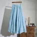 2018 Fashion Design Summer Women Skirt Linen Cotton Vintage Long Skirts Elastic Waist Boho Beige Pink Maxi Skirts Faldas Saia