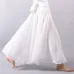 2018 Fashion Design Summer Women Skirt Linen Cotton Vintage Long Skirts Elastic Waist Boho Beige Pink Maxi Skirts Faldas Saia