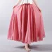 2018 Fashion Design Summer Women Skirt Linen Cotton Vintage Long Skirts Elastic Waist Boho Beige Pink Maxi Skirts Faldas Saia