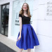 2018 Fashion Long Skirts Women Faldas High Waist Pleated Womans Floor Length Skirt Plus Size Elastic Elegant Ladies Jupe Skirts