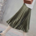 2018 High Waist Women Long Skirt White Pleated Skirts Fashion Design Top Brand Women Skirts Female Long Skirts Faldas Saia Midi