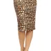 2018 Hot Ladies New Fashion Women's Leopard Pencil Skirt High Waist Floral Grid Printing Middle Skirts Muti Colors