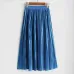 2018 New Women Fashion Long Skirts High Waist Pleated Maxi Skirt Bling Metallic Silk Tutu Skirt