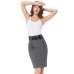 2018 Sexy party pencil Skirts Womens Business Work Office Skirt sashes High Waist Elastic Bodycon Slim Fitting Ladies Skirts