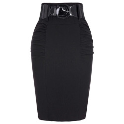 2018 Sexy party pencil Skirts Womens Business Work Office Skirt sashes High Waist Elastic Bodycon Slim Fitting Ladies Skirts