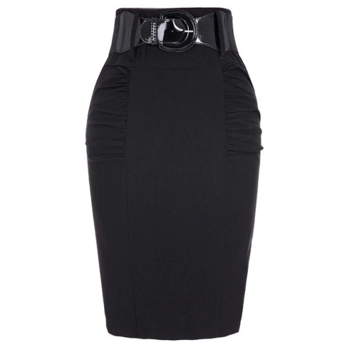 2018 Sexy party pencil Skirts Womens Business Work Office Skirt sashes High Waist Elastic Bodycon Slim Fitting Ladies Skirts