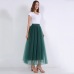 2018 Spring Fashion Womens Lace Princess Fairy Style 4 layers Voile Tulle Skirt Bouffant Puffy Fashion Skirt Long Tutu Skirts