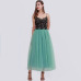 2018 Spring Fashion Womens Lace Princess Fairy Style 4 layers Voile Tulle Skirt Bouffant Puffy Fashion Skirt Long Tutu Skirts