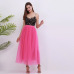 2018 Spring Fashion Womens Lace Princess Fairy Style 4 layers Voile Tulle Skirt Bouffant Puffy Fashion Skirt Long Tutu Skirts