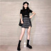 2018 Summer Women Skirt Plaid A-Line High Waist Casual Fashion Kawaii Student Skirts Whit Shorts