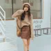 2018 Women Autumn Winter Harajuku Thickened Woolen Plaid Retro Skirt Female Cute Kawaii Skirts For Women