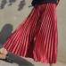 2018 Women Long Pleated Skirt High Waist Women White Long Skirt Female Autumn High Quality Vintage Women Maxi Skirt Saia