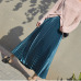 2018 Women Long Pleated Skirt High Waist Women White Long Skirt Female Autumn High Quality Vintage Women Maxi Skirt Saia