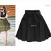 2018 Women's Skirts Vintage High Waist Pocket Solid Bow Belt Midi Skirt New Arrival Summer Europe Army Green Girls Skirt Faldas